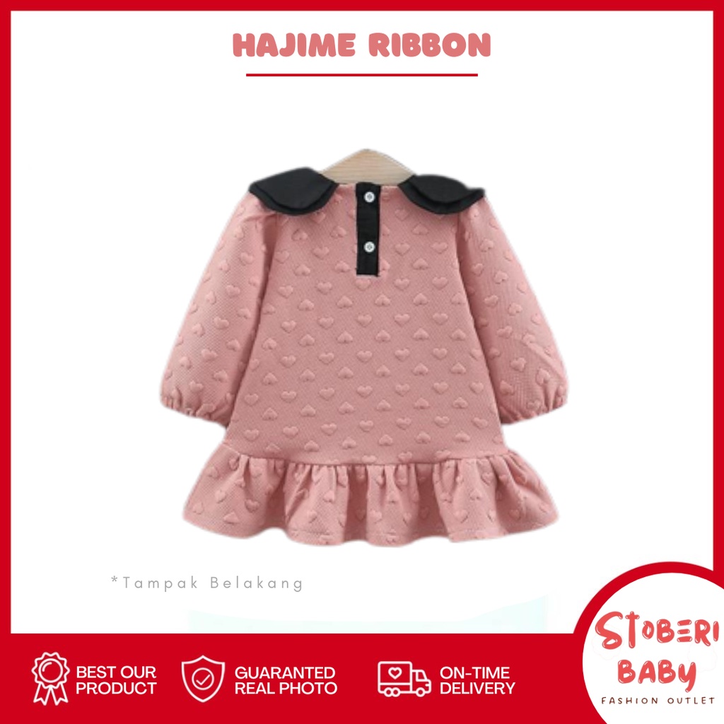 stoberibaby - DRESS HAJIME RIBBON EBV Baju Dress Anak Perempuan Import Dress anak/Bayi Perempuan Gaun bayi Rok Anak Pakaian anak