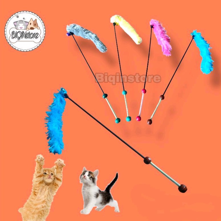 Stick Bulu Mainan Kucing Cat Toys Tongkat Mainan Kucing Bulu