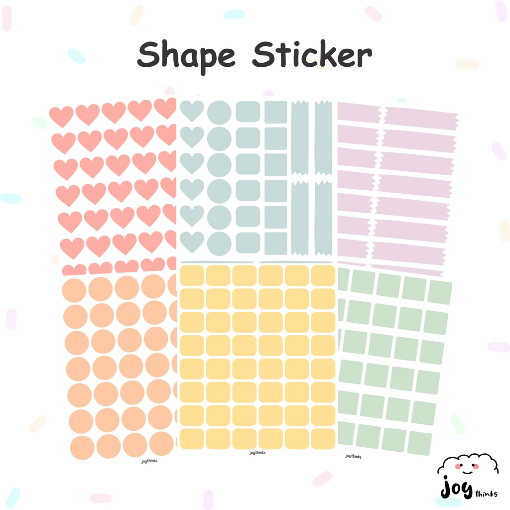 

[5] SHAPE STICKER - STIKER BENTUK / POLA POLOS
