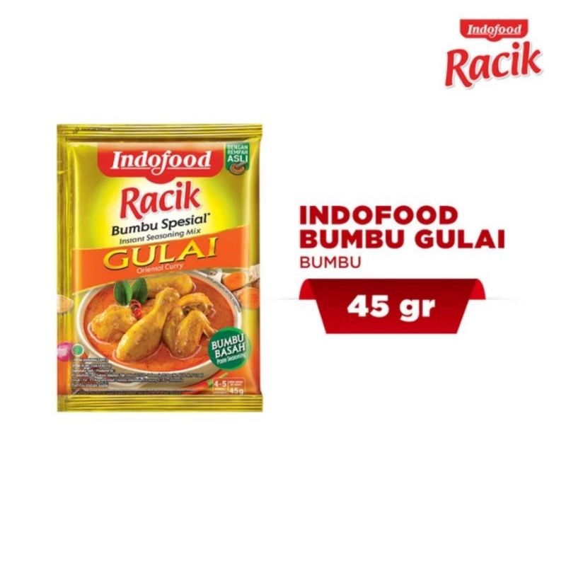 

RACIK INDOFOOD GULAI 45g BUMBU PRAKTIS SIAP PAKAI