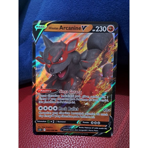 Pokemon TCG Pemicu Pradigma S12 - 046 Hisuian Arcanine V