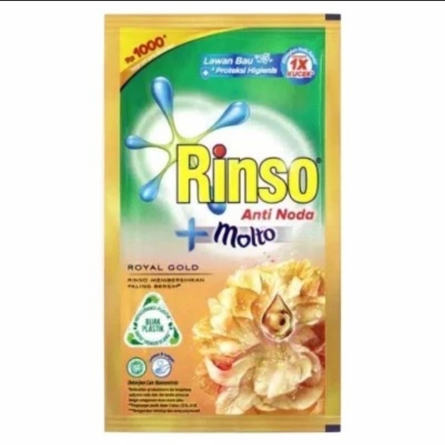 rinso molto Detergen cair Ferfume essence/Royalgold 1renceng 6 sachet - Gold