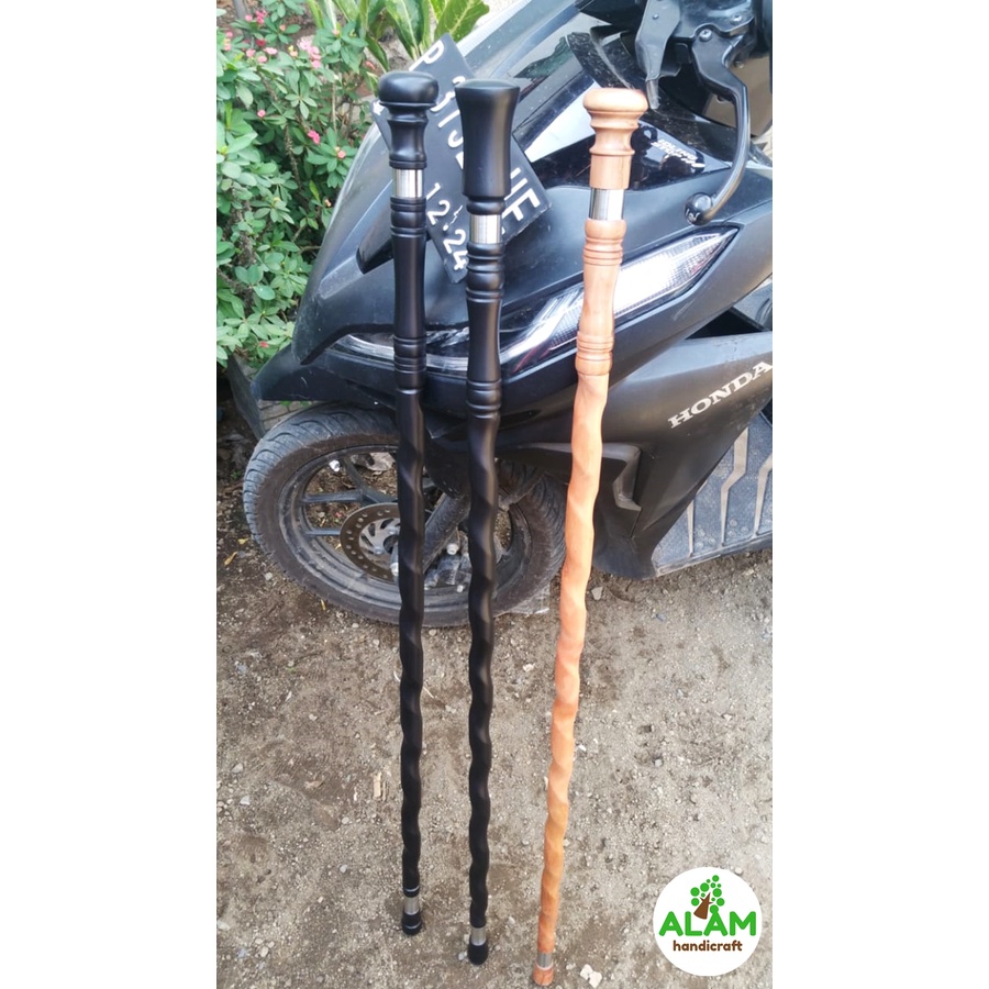 Tongkat jalan kayu gaharu kayu kelor hitam