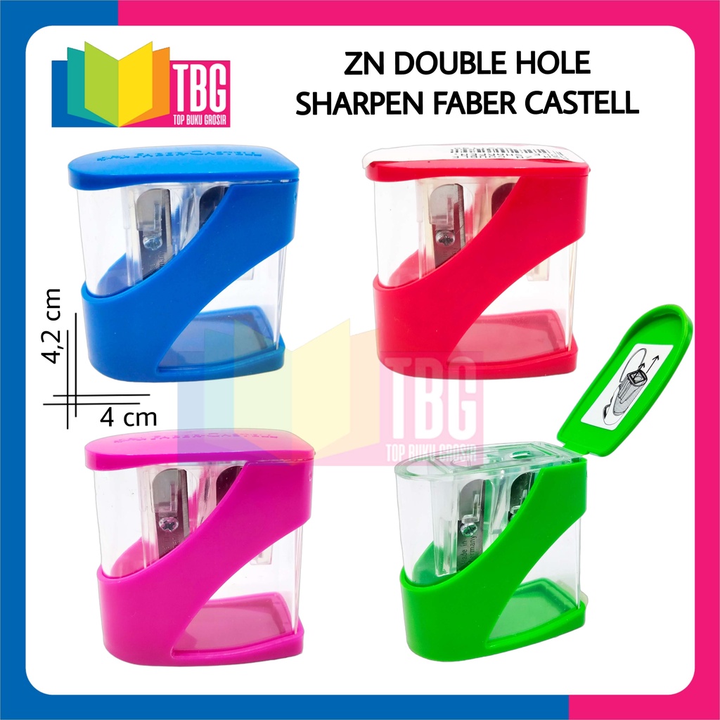 

1 PCS ZN DOUBLE HOLE SHARPENER FABER CASTELL ASAHAN RAUTAN PENSIL 2 LUBANG