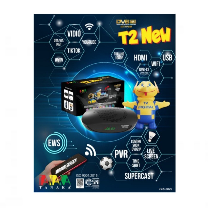 TERLARIS STB DVB SET TOP BOX TV DIGITAL TANAKA T2 TANAKA NEW PRODUK /SET TOP BOX TV DIGITAL/SET TOP