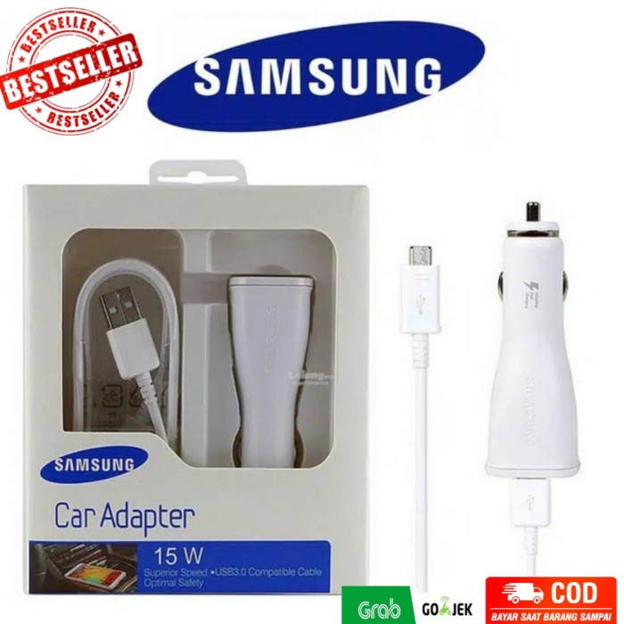 Charger Mobil Car Charger Samsung Fast Charging 15W Micro USB Type C Casan Mobil Micro USB awet Y5E4