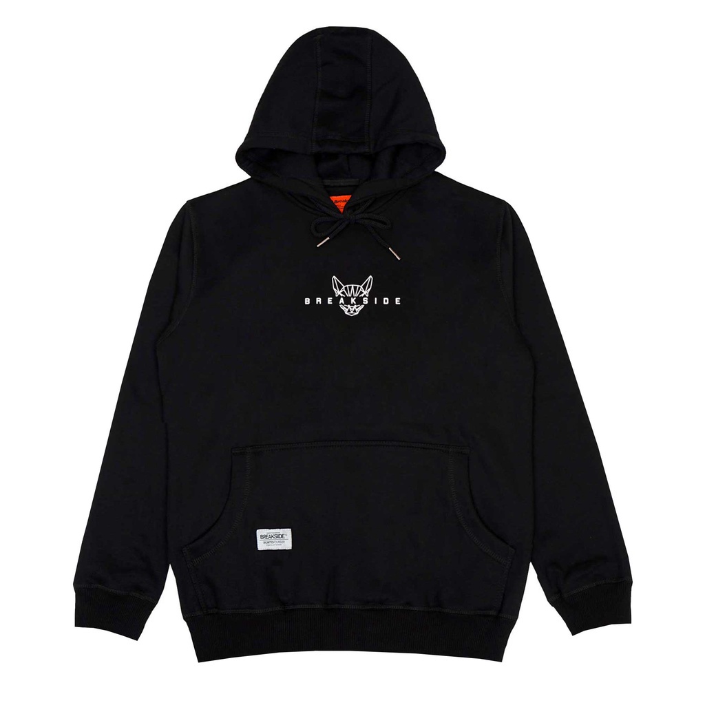 HOODIE BREAKSIDE CALM WOLF BLACK