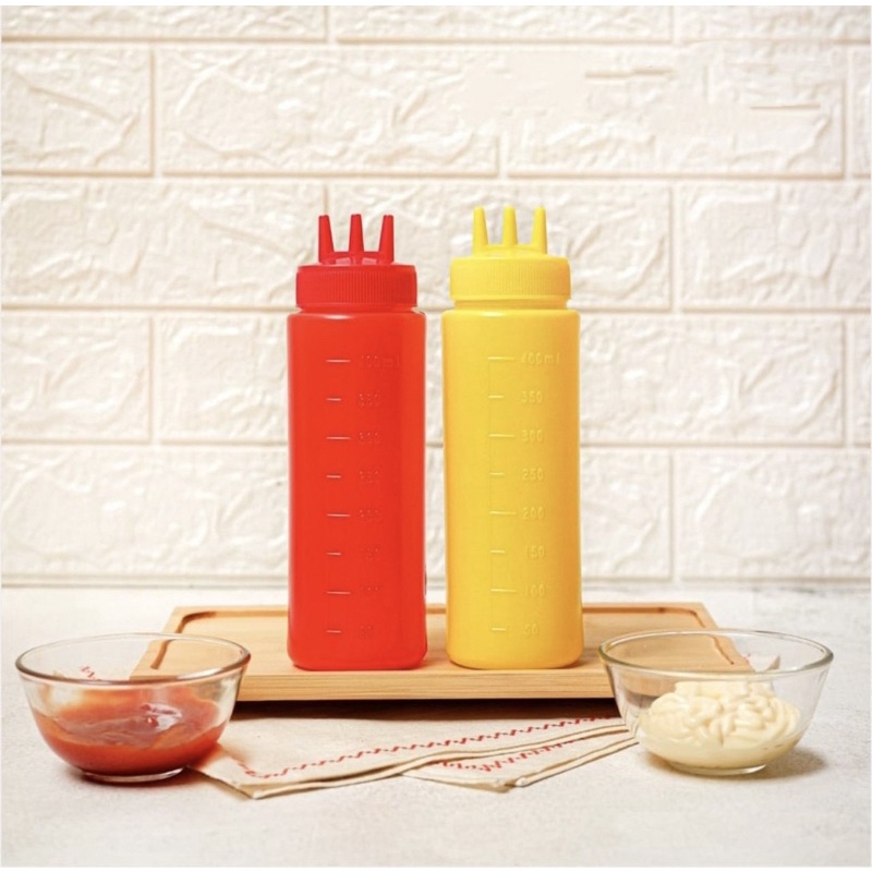 BOTOL SAUS PLASTIK KECAP 3LUBANG -  BOTOL PLASTIK MINYAK  - BOTOL KECAP SAOS MAYONAISE - BOTOL DAPUR SERBAGUNA ANTI TUMPAH