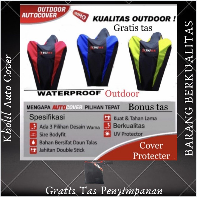 COVER SARUNG MANTEL PELINDUNG MOTOR VISION VERZA TIGER CB100 ANTI AIR