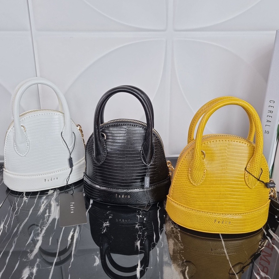 TAS PEDRO MINI LIZARD TOP HANDLE BAG PDR019