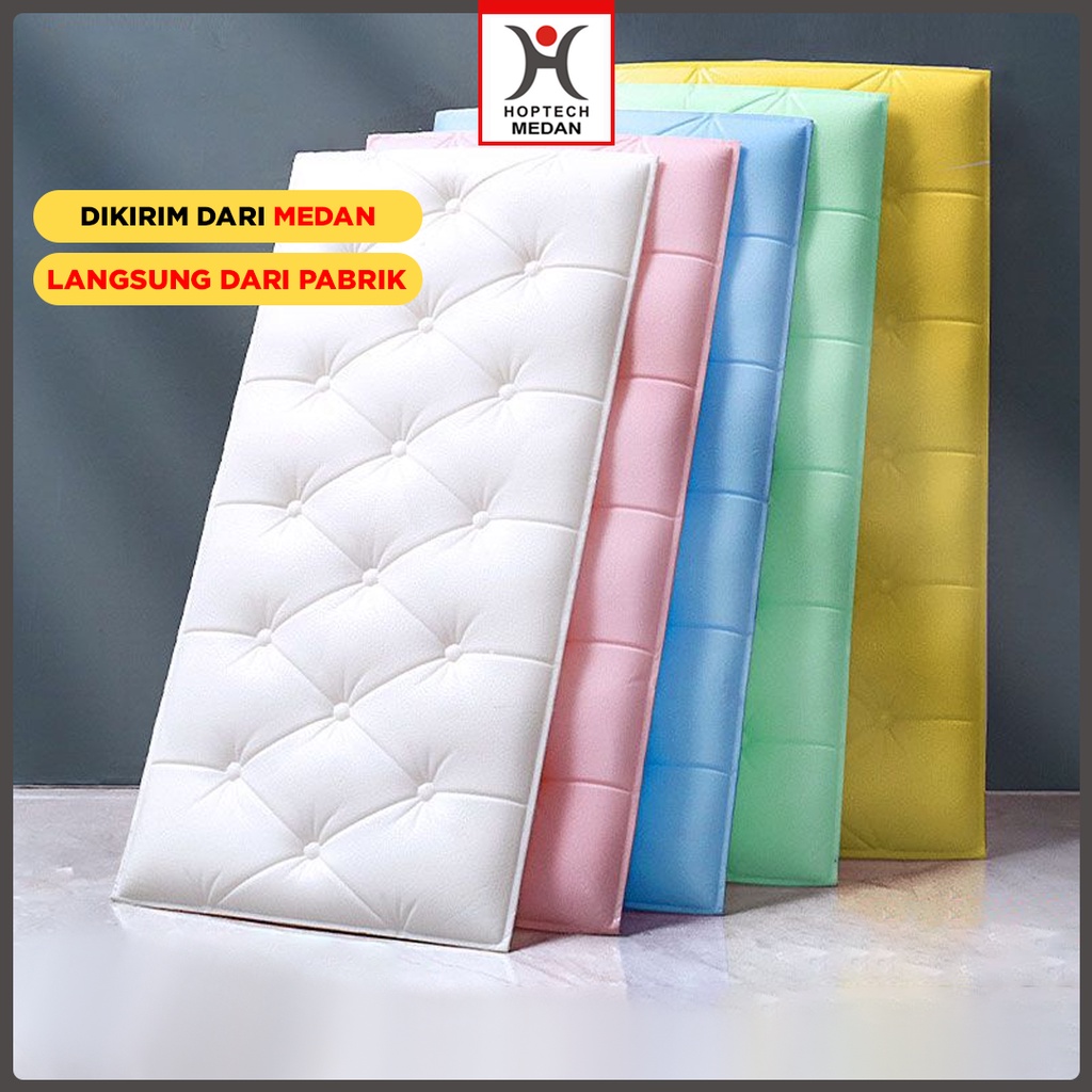 Wallpaper 3D Foam Kedap Suara Tahan Air Headboard Bed Wallfoam Empuk Lembut 60cm X 30cm