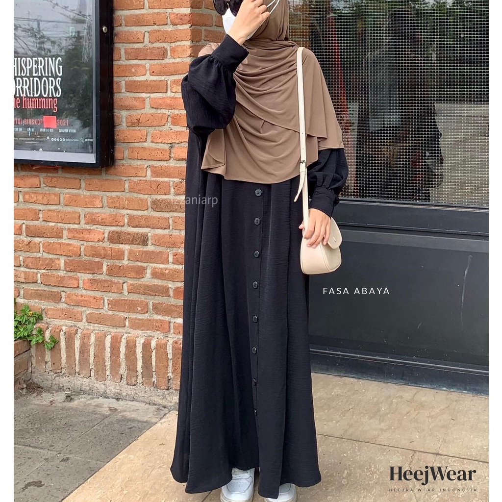 Abaya Hitam | Abaya Basic Turki Polos | Fasa Abaya by Heejwear