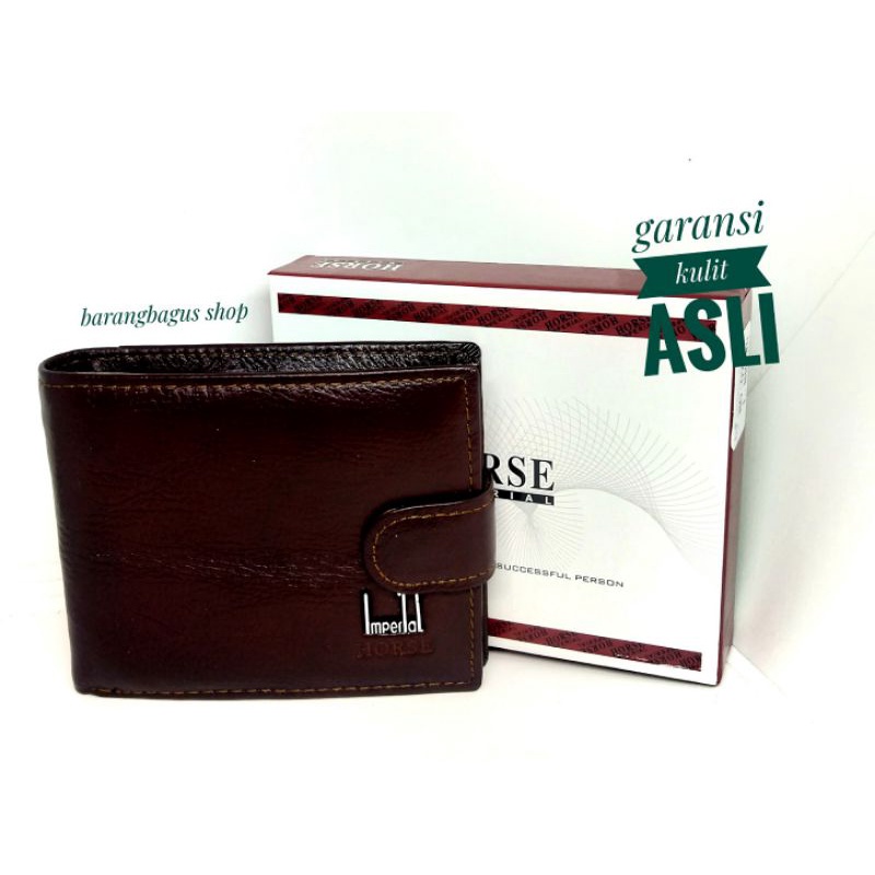 Dompet kulit asli pria original import imperial horse ukuran sedang / standar
