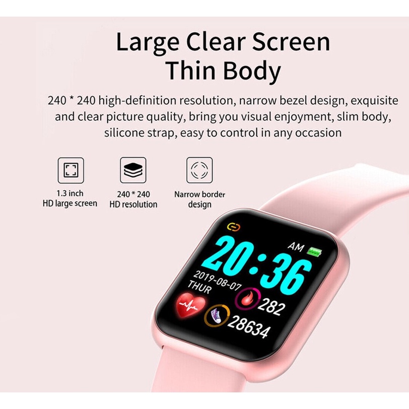 Bluetooth Y68 SmartWatch Heart Rate Fitness Tracker