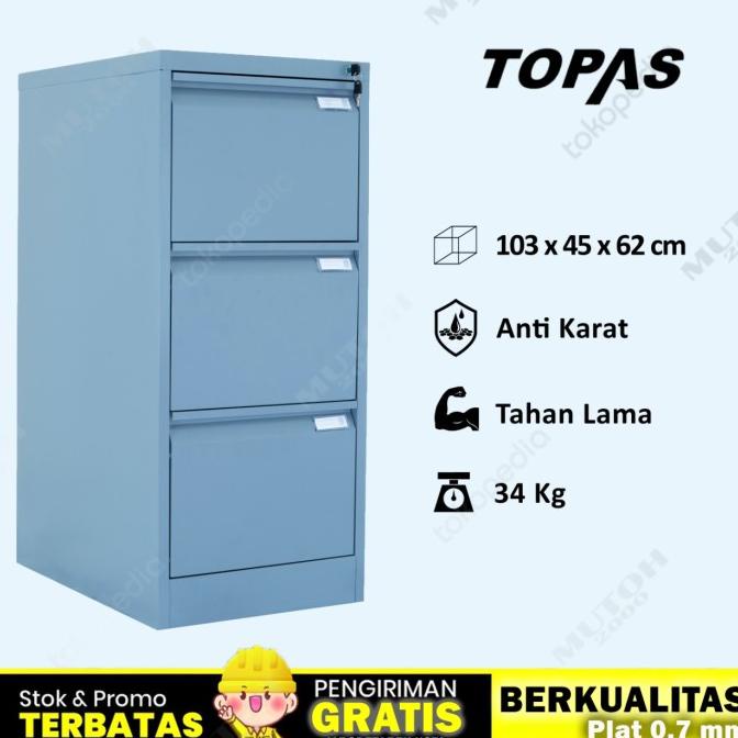 

TERBAIK FILING CABINET FILLING KABINET TOPAS DCS-002 - 3 SUSUN 3 LACI DISCOUNT