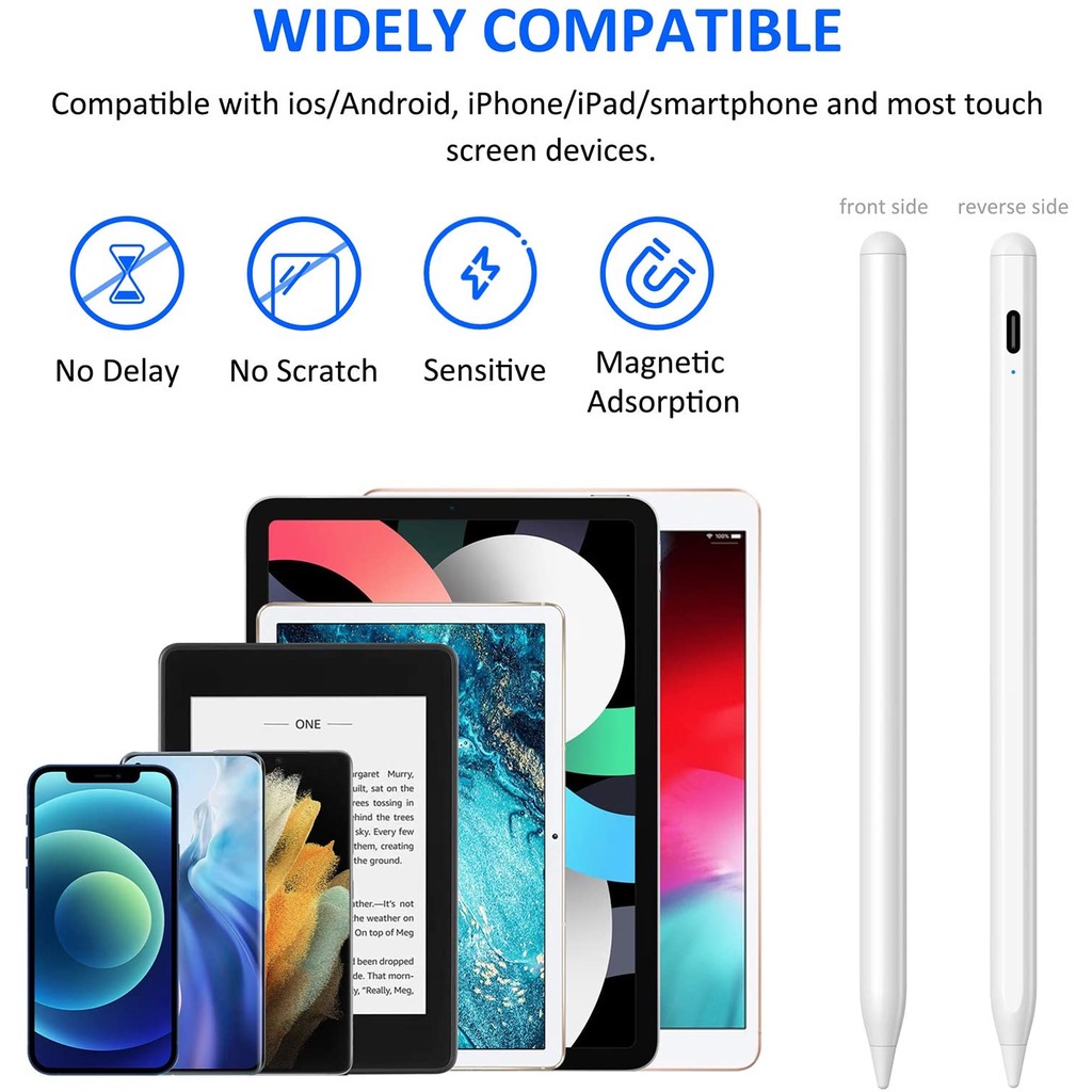 [Ready Stock] Gen 3 Stylus Pen Android Stylus Pen Universal  apple iPad / Tab / ios / Android / SAMSUNG /vivo/OPPO/ Xiaomi Touch Pen samung original 2 in 1 COD