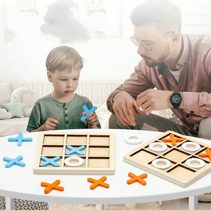 Mainan Edukasi Catur Tic Tac Toe / Tic Tac Toe Board Game Puzzle Catur Anak