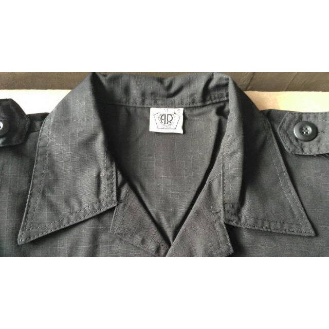 1 STEL SERAGAM SETELAN BAJU PDL HITAM MERK AR EXCLUSIVE BERKUALITAS