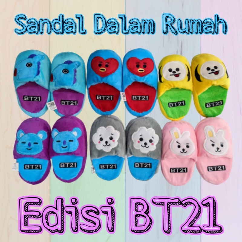 Sandal Rumah Karakter sz anak & edisi BT21 BTS