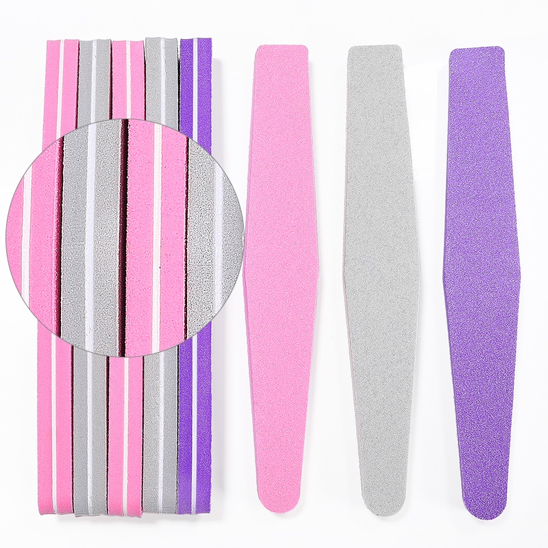 10pcs Set Kikir Kuku Gerinda Dua Sisi100/180Pasukan Amplas Buffer Profesional Manicure Tools
