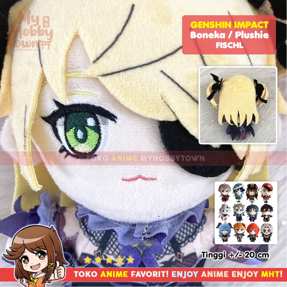 Boneka Anime Game Karakter Fischl Plushie Doll