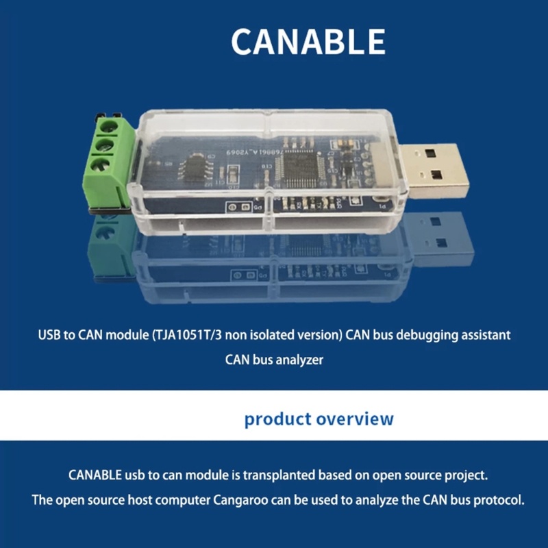 Btsg Modul USB to CAN Dengan Box TJA1051T/3Mosolated USB to CAN Module Bisa Bus Debugging Assistant Converter Adapter