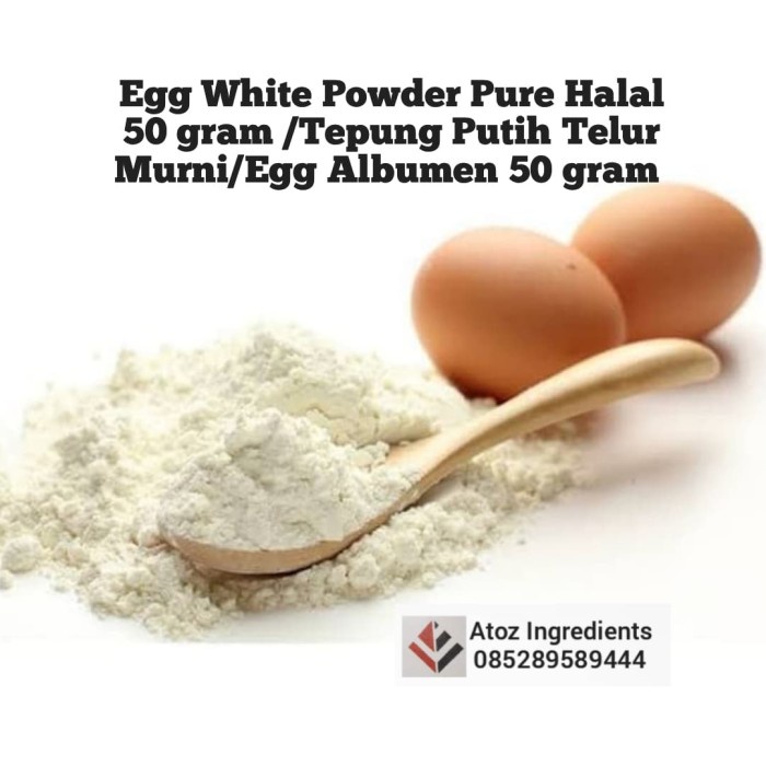 

Egg White Powder Pure Halal /Tepung Putih Telur Murni/Egg Albumen 50g