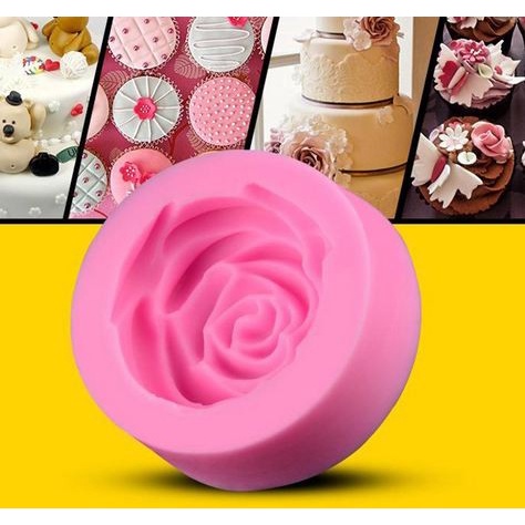 3D Silicon Mold Fondant Cake Decoration - Rose Flower Dia.3cm