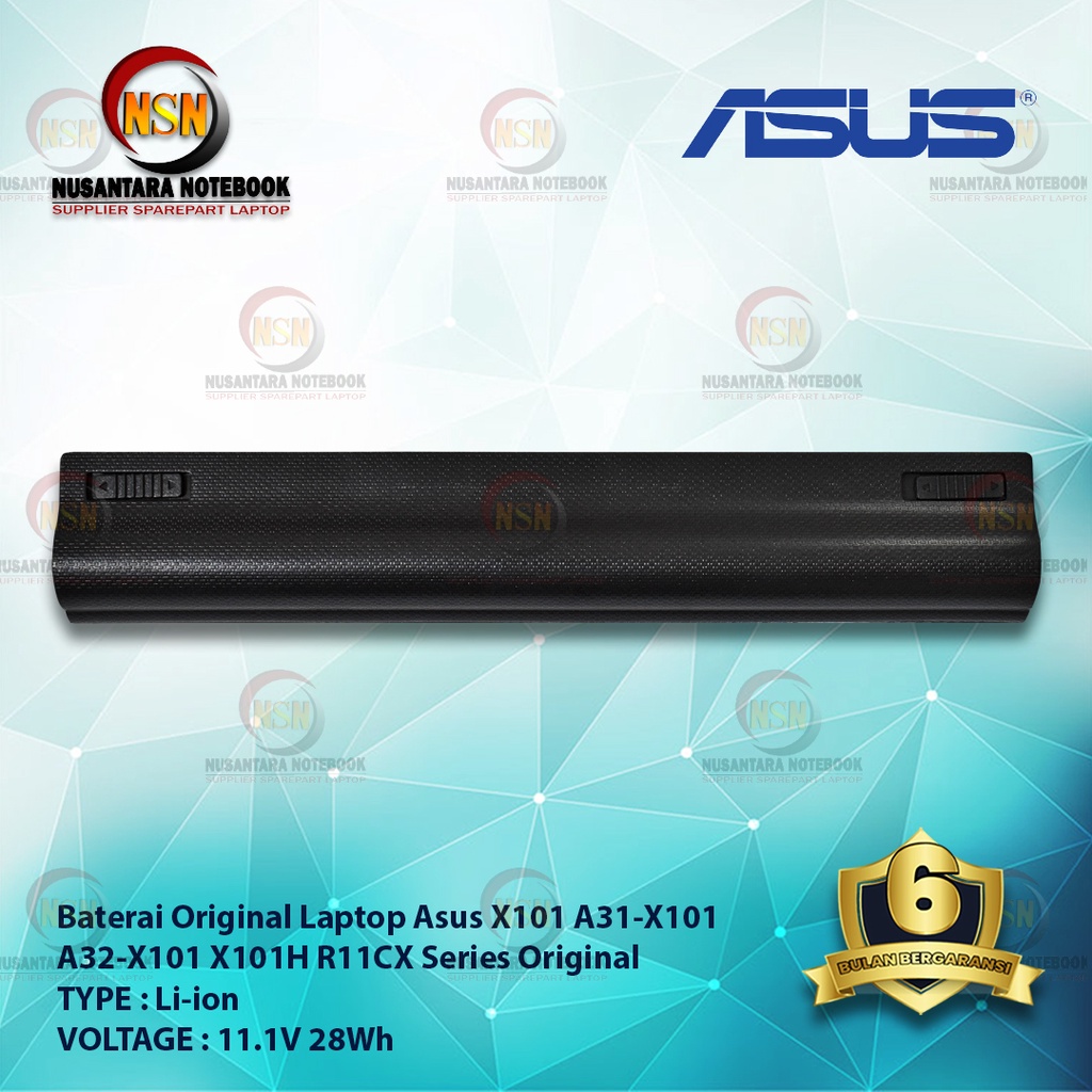 Baterai Original Laptop Asus X101 A31-X101 A32-X101 X101H R11CX Series