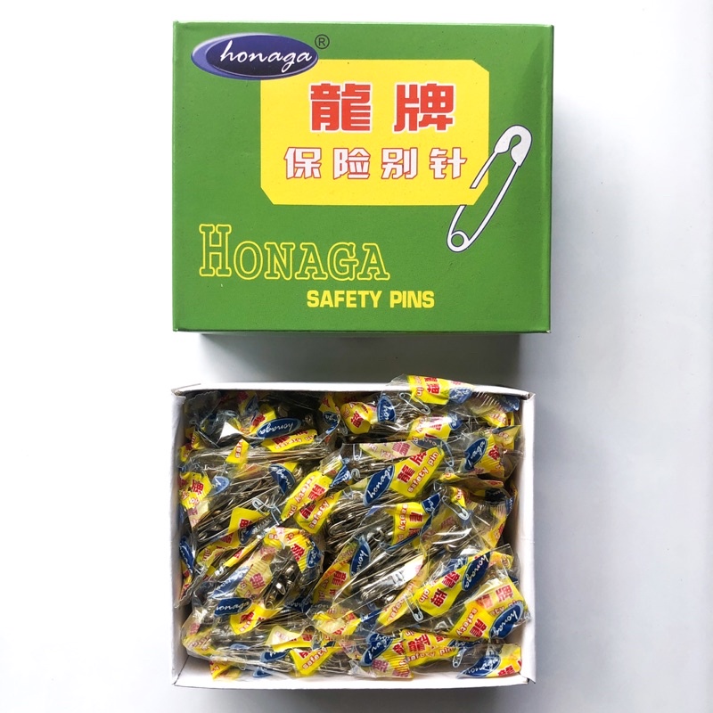 (1 Box isi 864 Pcs) Peniti Honaga Safety Pins Box