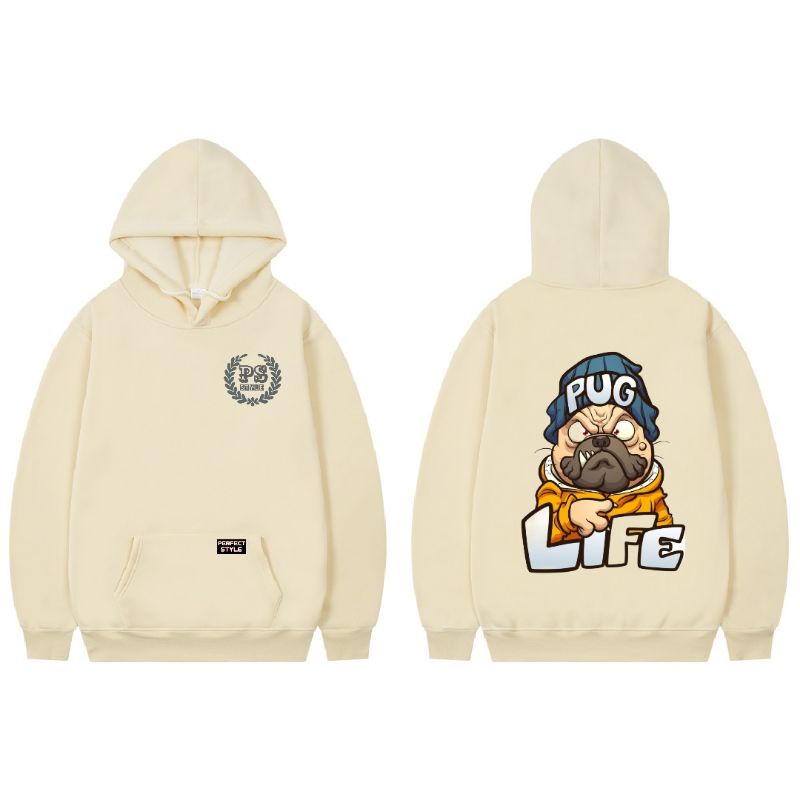 COD sweater hoodie pria wanita premium original kualitas distro bahan katun tebal lembut motif obras