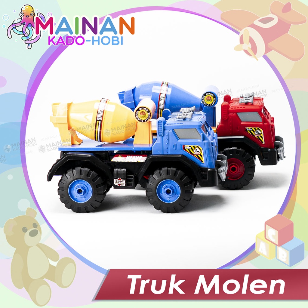 MAINAN ANAK DIECAST MINIATUR MOBIL KONSTRUKSI TRUK MOLEN