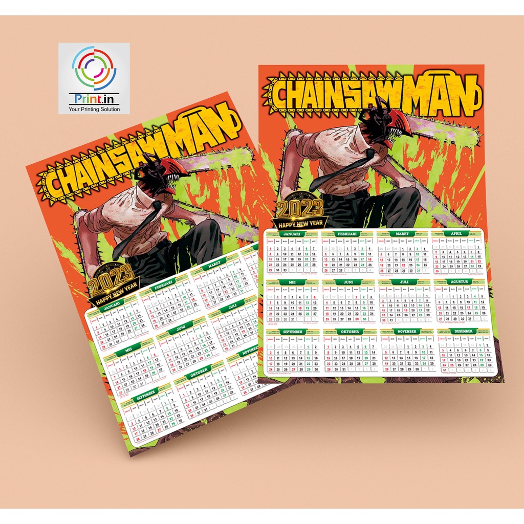 

Kalender Anime ChainsawMan 2025 Full 12 Bulan