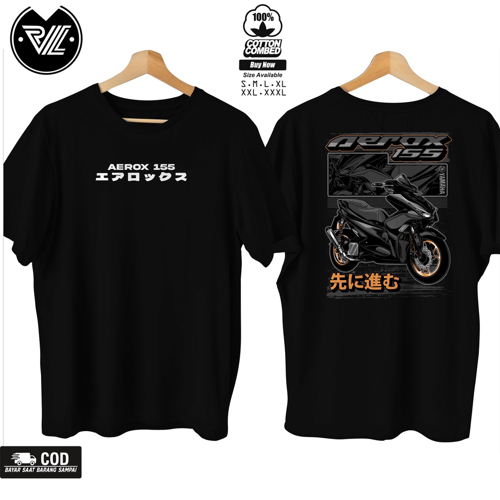Kaos Motor YAMAHA AEROX GANK 155 / Kaos AEROX Otomotif / Kaos AEROX 155 Modifikasi / Kaos AEROX  Mod