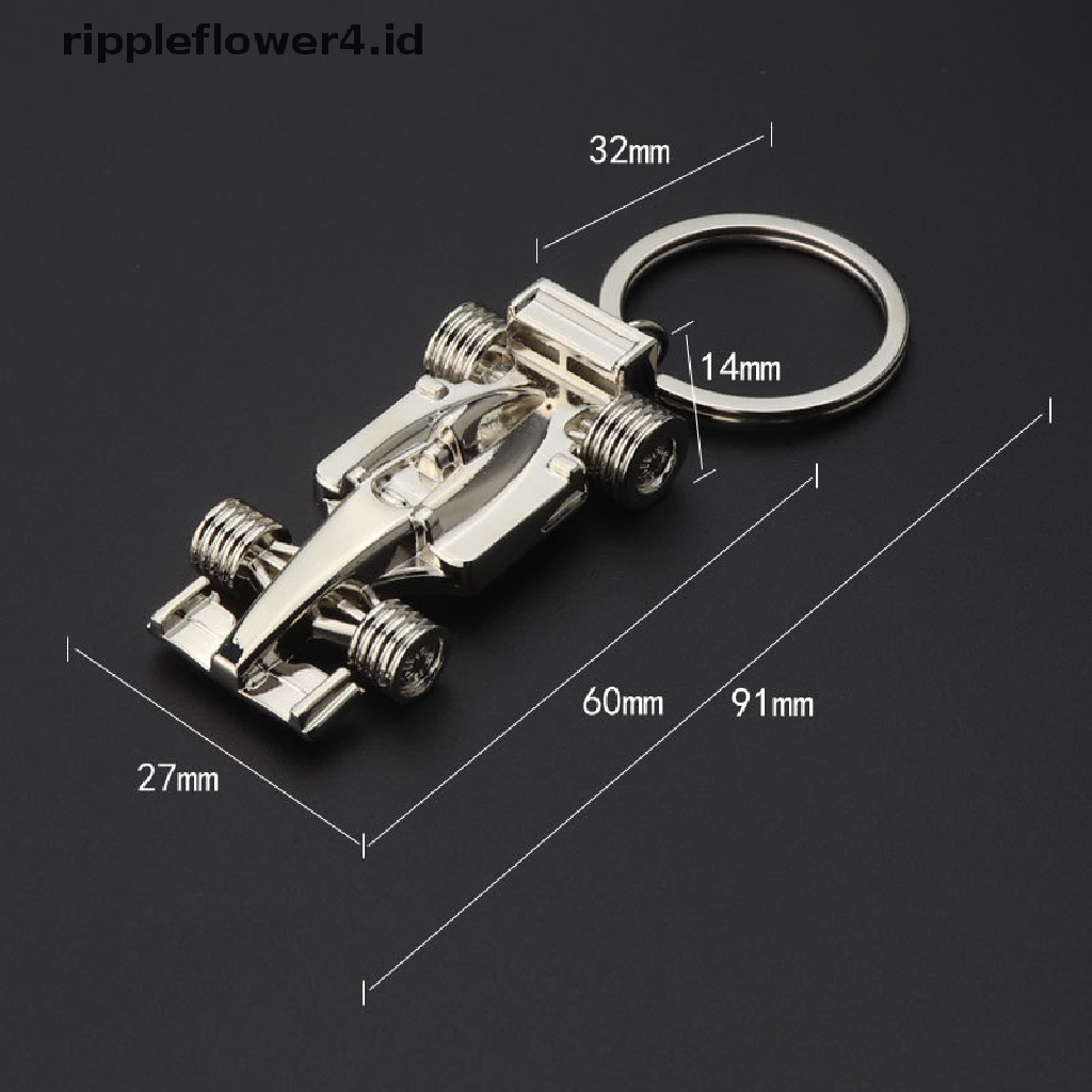 {rippleflower4.id} F1 Gantungan Kunci Hadiah Aktivitas Balap Kepribadian Liontin Kunci Gesper Warna Silver Gantungan Kunci Mobil Perhiasan Pria Keyring~