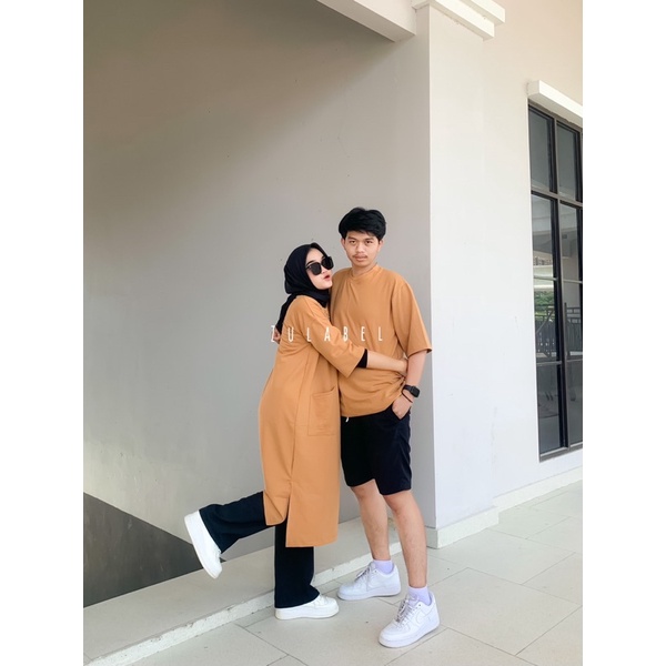 Couple Midi Dress dan Kaos Oversize Baby Terry By Zulabel