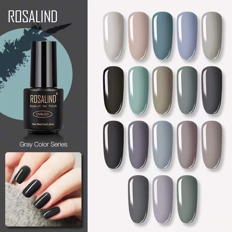 ROSALIND gray grey series rosalind kutek gel abu 7ml soak off gel polish rosalind