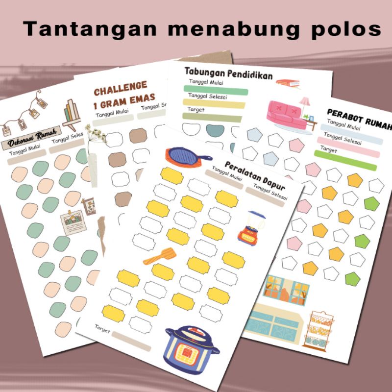 

Saving challenge (bisa diisi sesuai keinginan)