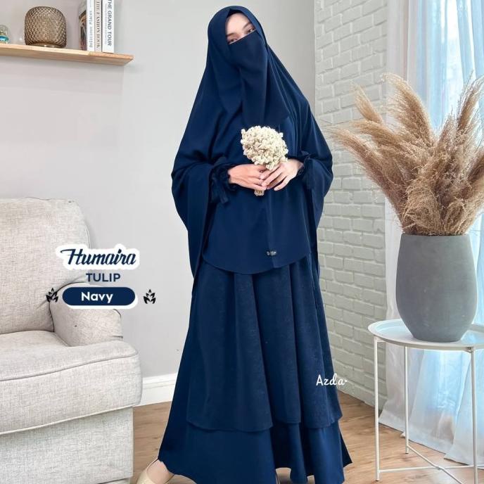 GAMIS SET KHIMAR HUMAIRA IED SERIES BY AZDA
