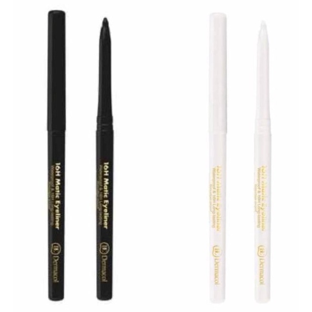 Dermacol 16H Matic Eyeliner WHITE / BLACK SUPER PIGMENTED & WATERPROOF Dermacol eyeliner