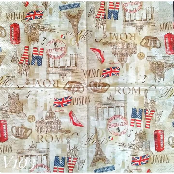 

Napkin Euro Vintage V7/ Tissue Decoupage