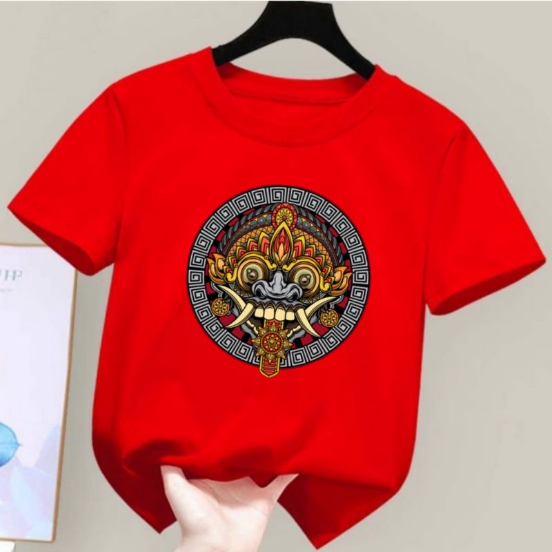 Baju Kaos Anak Laki Barong Atasan Anak Cowok usia 2 sampai 10 tahun Kaos Distro Anak