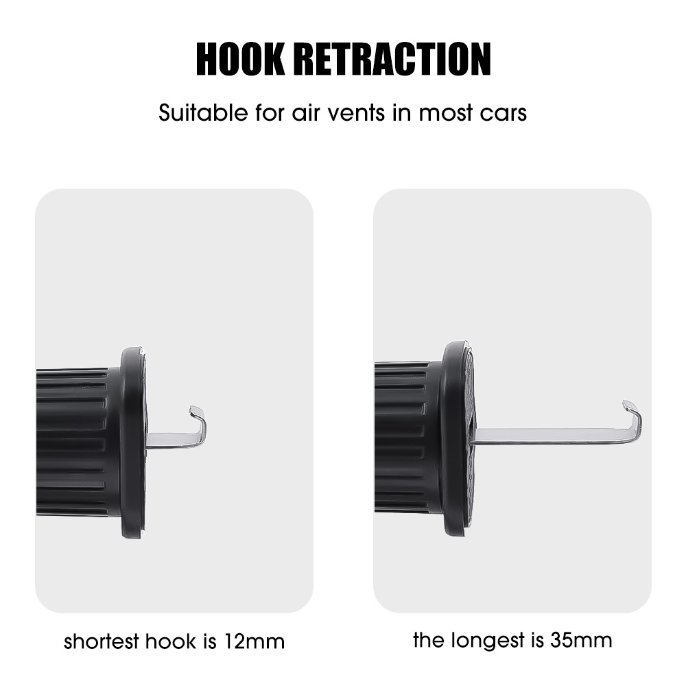 Universal Car Air Vent Clip Mount 17mm Ball Head Base Car Mobile Phone Holder Adjusting Head Car Air Outlet Hook Car Air Outlet Bracket Aksesoris