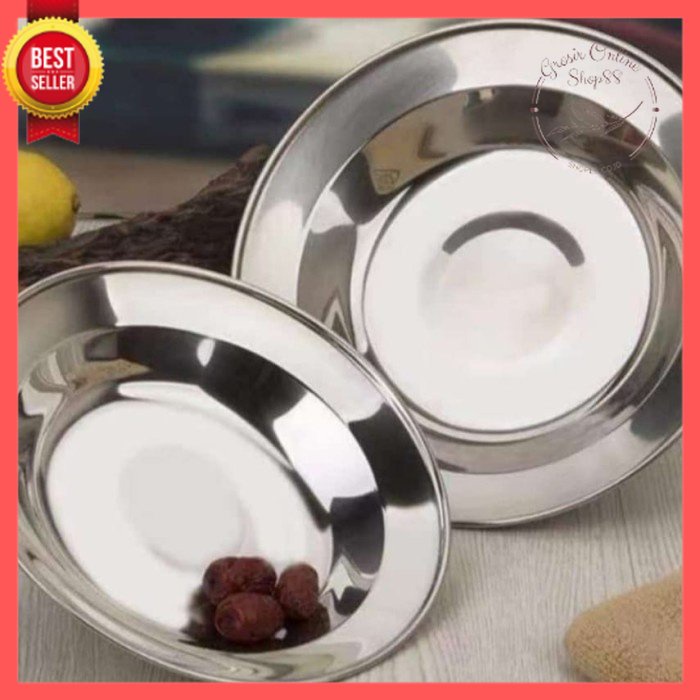 [GOS] C202 - Piring Stainless 20cm ROSH - Soup Plate 20cm