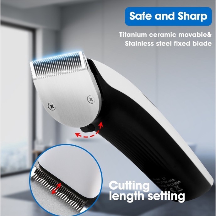 BOMIDI LC1 Hair Clipper Shaver Portable Alat Mesin Cukur Potong Rambut Elektrik