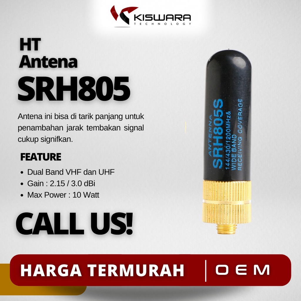 Antena HT Diamond SRH-805S SMA-F UHF VHF Dual Band KiswaraBandung