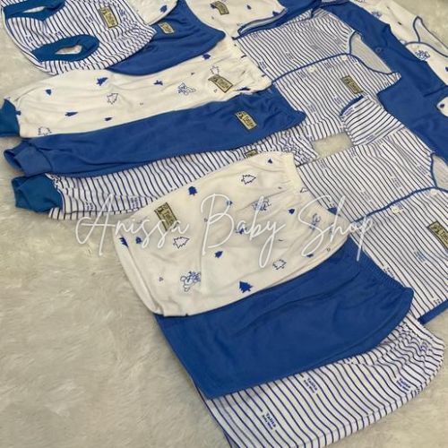 20 Pcs Paket Lengkap Hemat Kelahiran Baju Bayi Baru Lahir Premium Motif Printing