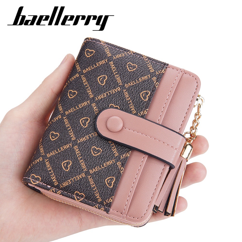 BAELLERRY N1860 Dompet Wanita Kecil Dompet Lipat Bahan Kulit PU Leather Premium WATCHKITE WKOS