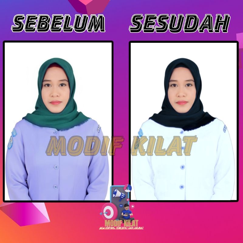 Edit foto / Jasa edit foto / edit foto jas / edit background / edit jilbab / edit foto keluarga /edit full body / edit simetris wajah