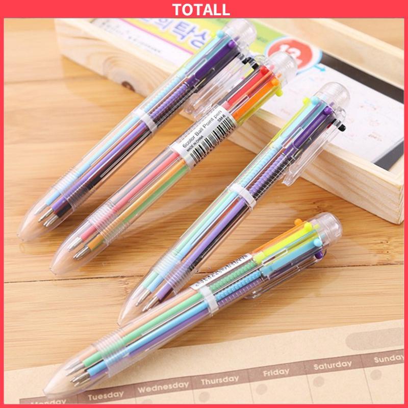 COD Bolpen 6-in-1 0.5MM Multi Warna Untuk Stationery Anak Sekolah Kantor bolpen-Totall